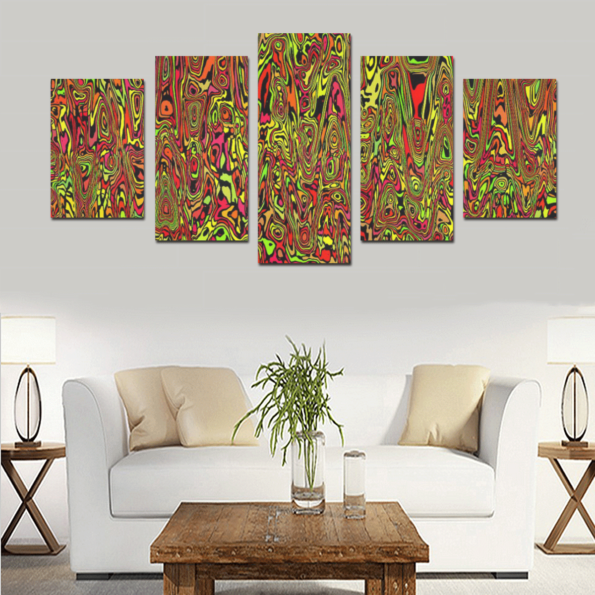 modern abstract 45C by JamColors Canvas Print Sets D (No Frame)