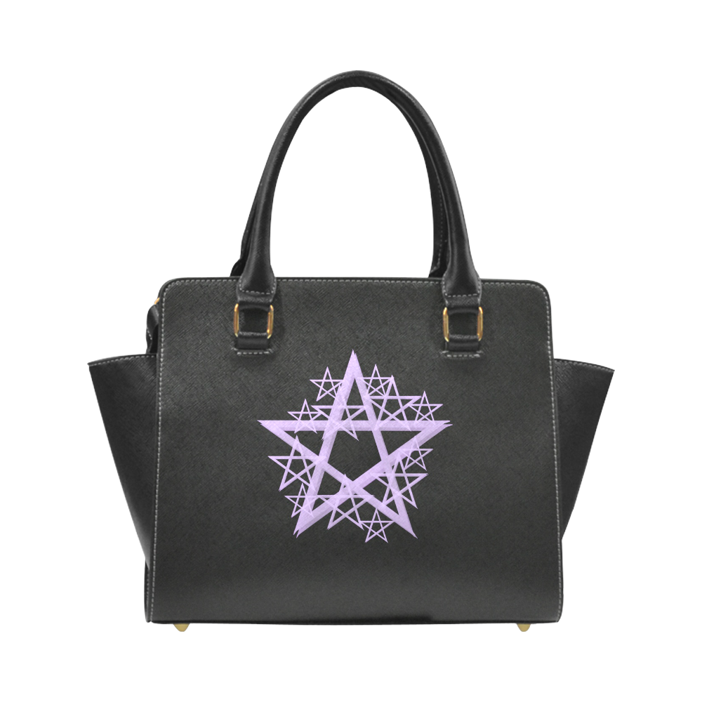 Purple Pentacle Rivit Shoulder Bag Rivet Shoulder Handbag (Model 1645)