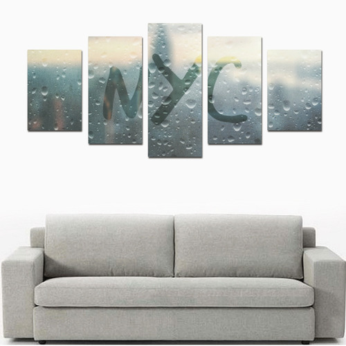 Rainy Day in NYC Canvas Print Sets D (No Frame)