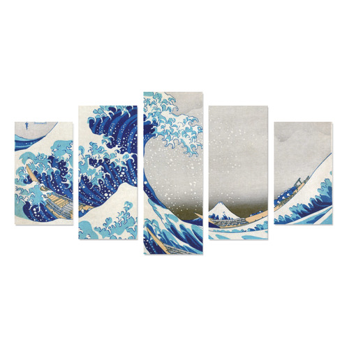 Great Wave Off Kanagawa Hokusai Canvas Print Sets A (No Frame)