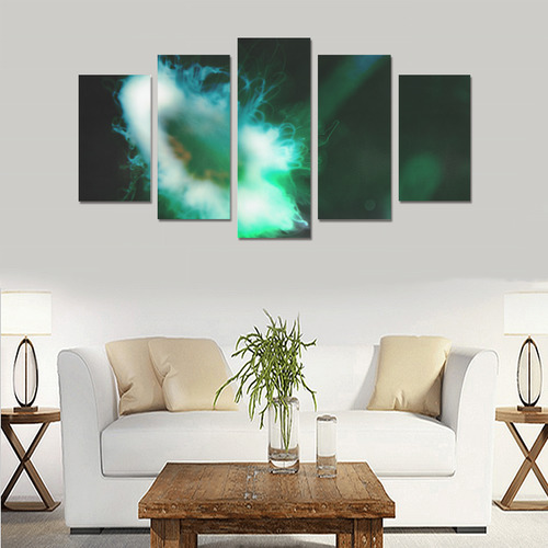 Alien Jellyfish Canvas Print Sets A (No Frame)
