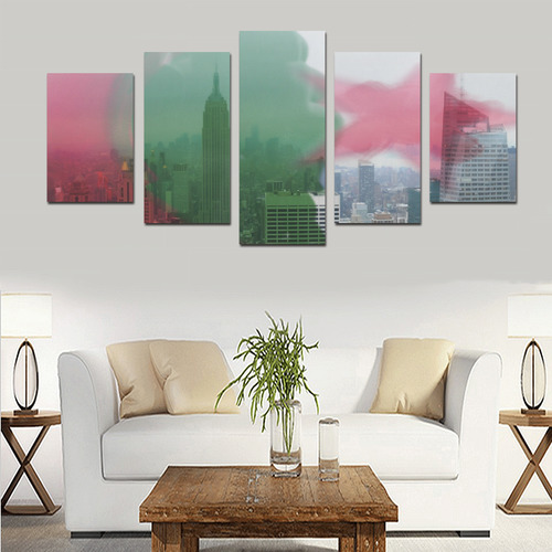 NYC Algeria Panorama Canvas Print Sets D (No Frame)