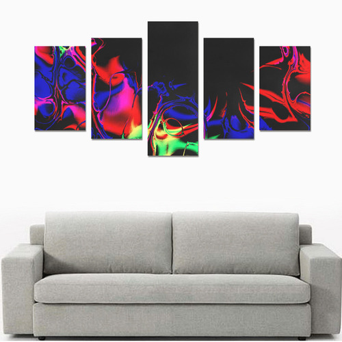 Abstract glowing 02 Canvas Print Sets C (No Frame)