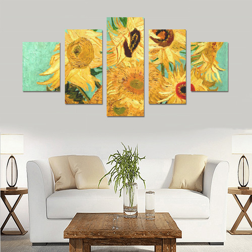 Van Gogh Sunflowers Canvas Print Sets B (No Frame)