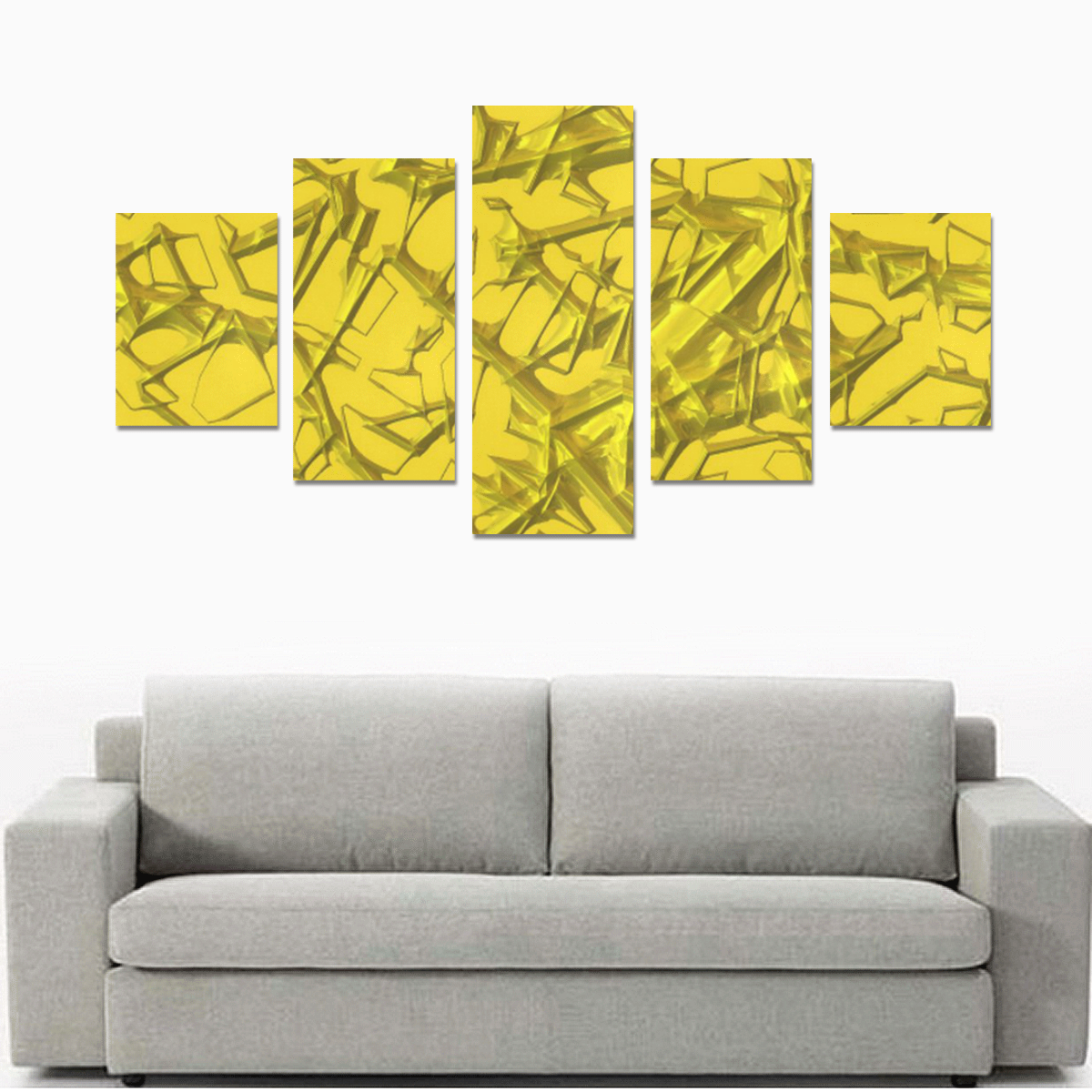 Thorny abstract,golden Canvas Print Sets B (No Frame)