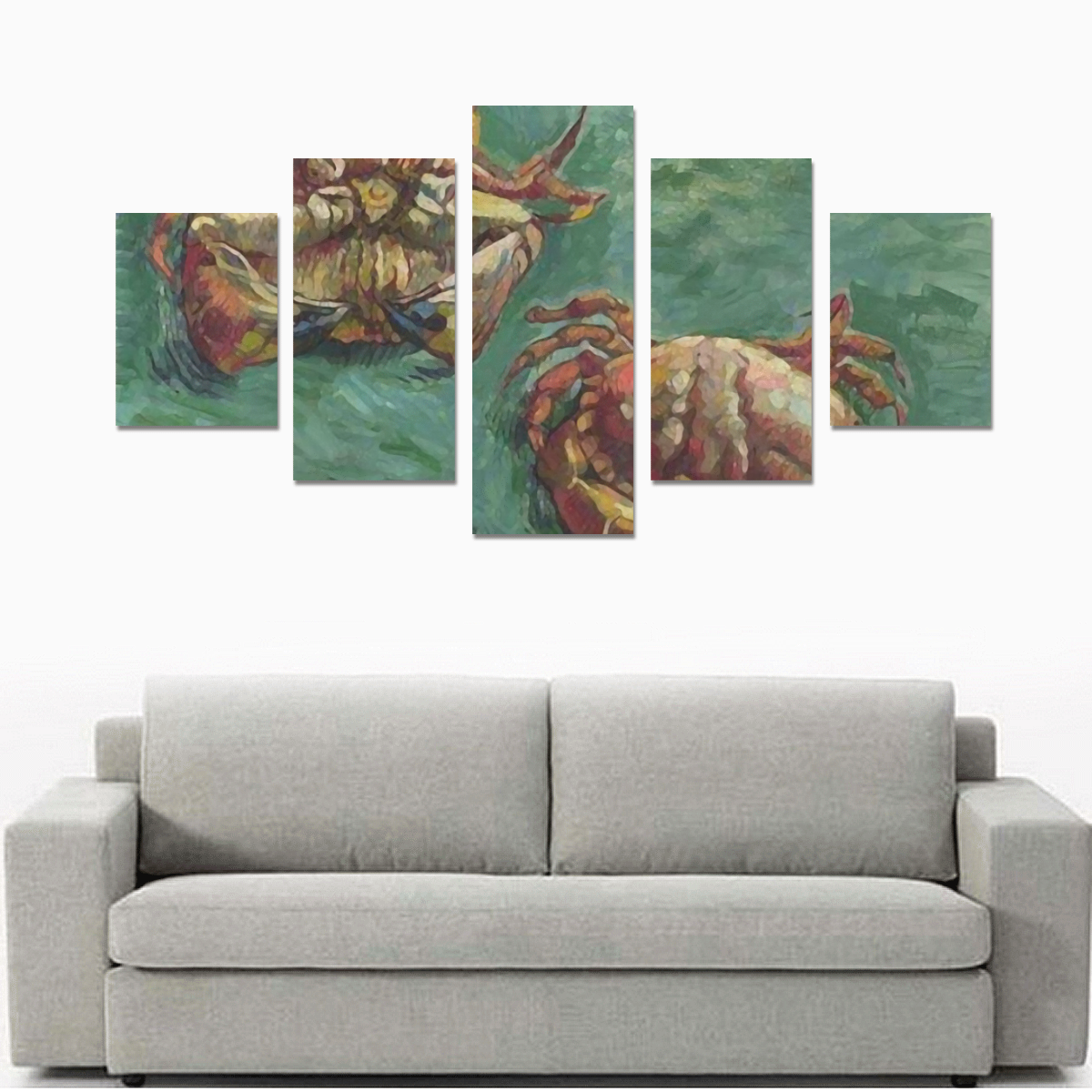 Van Gogh Two Crabs Nature Morte Fine Art Canvas Print Sets B (No Frame)