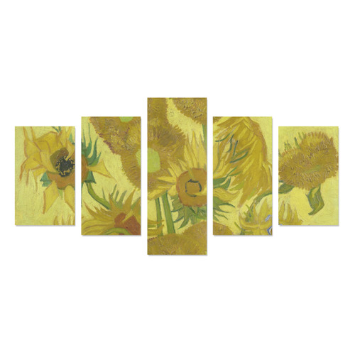 Van Gogh Sunflowers Floral Fine Art Canvas Print Sets C (No Frame)
