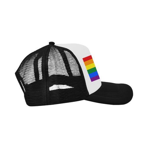 Gay Pride Rainbow Flag Stripes Trucker Hat