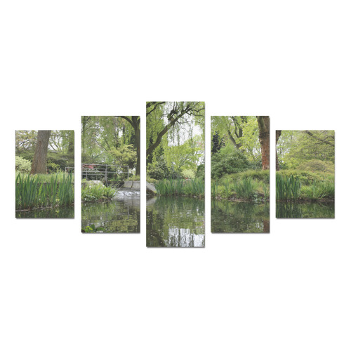 Japanese Garden in Leverkusen Canvas Print Sets D (No Frame)