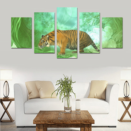Awesome tiger, fantasy world Canvas Print Sets D (No Frame)