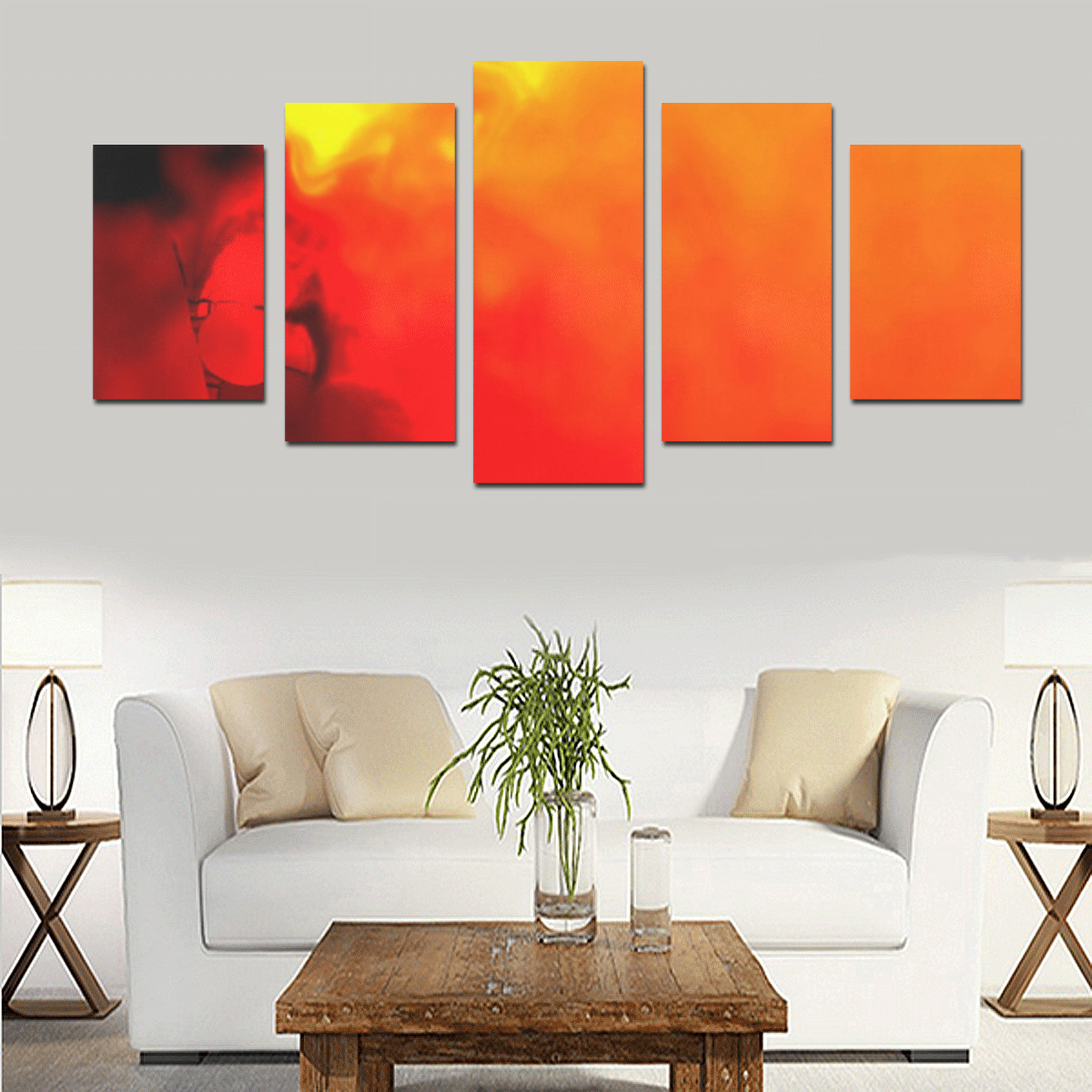 Abstract Fate, fire Canvas Print Sets D (No Frame)