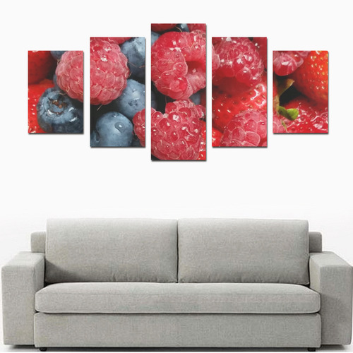 Red Berry Mix Canvas Print Sets D (No Frame)