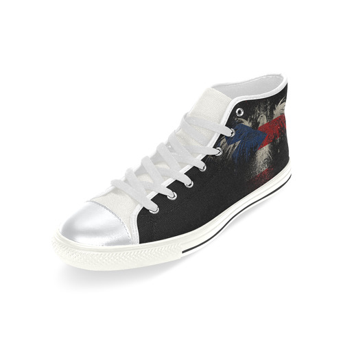 Strength PR Sneakers Black High Top Canvas Women's Shoes/Large Size (Model 017)