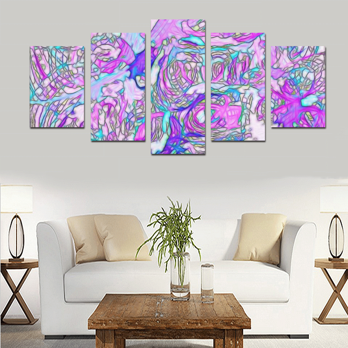 abstract joy 6 by JamColors Canvas Print Sets D (No Frame)