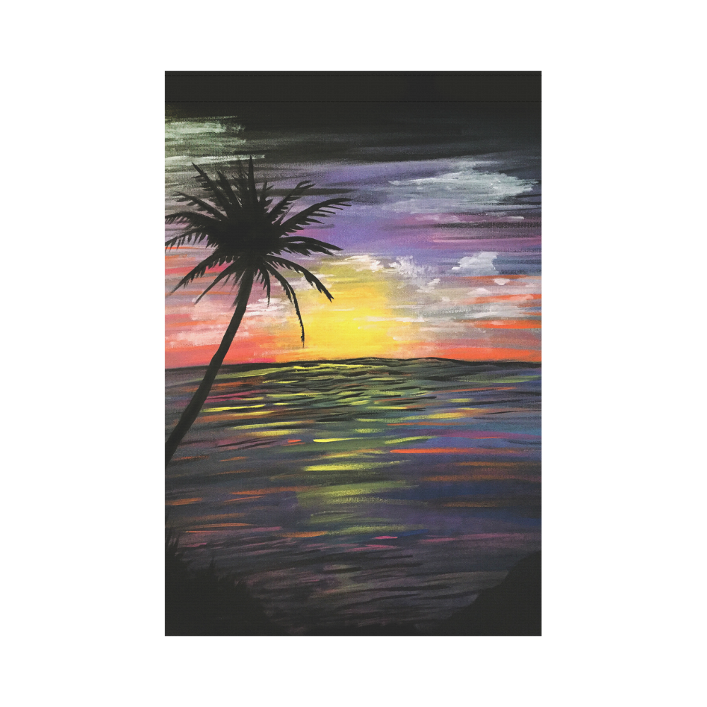 Sunset Sea Garden Flag 12‘’x18‘’（Without Flagpole）