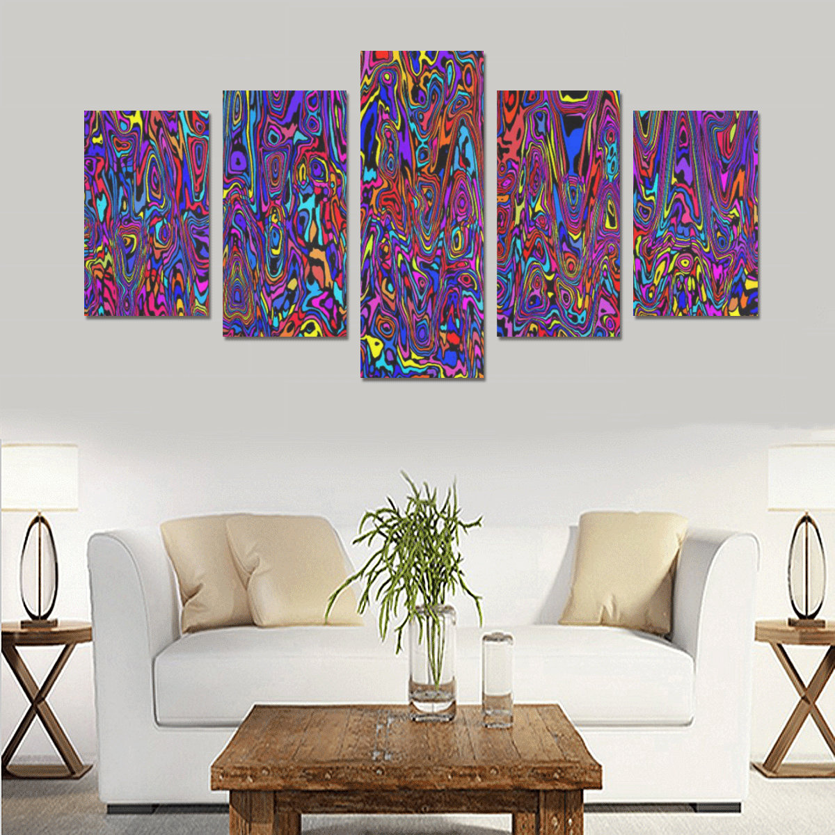 modern abstract 45A by JamColors Canvas Print Sets C (No Frame)