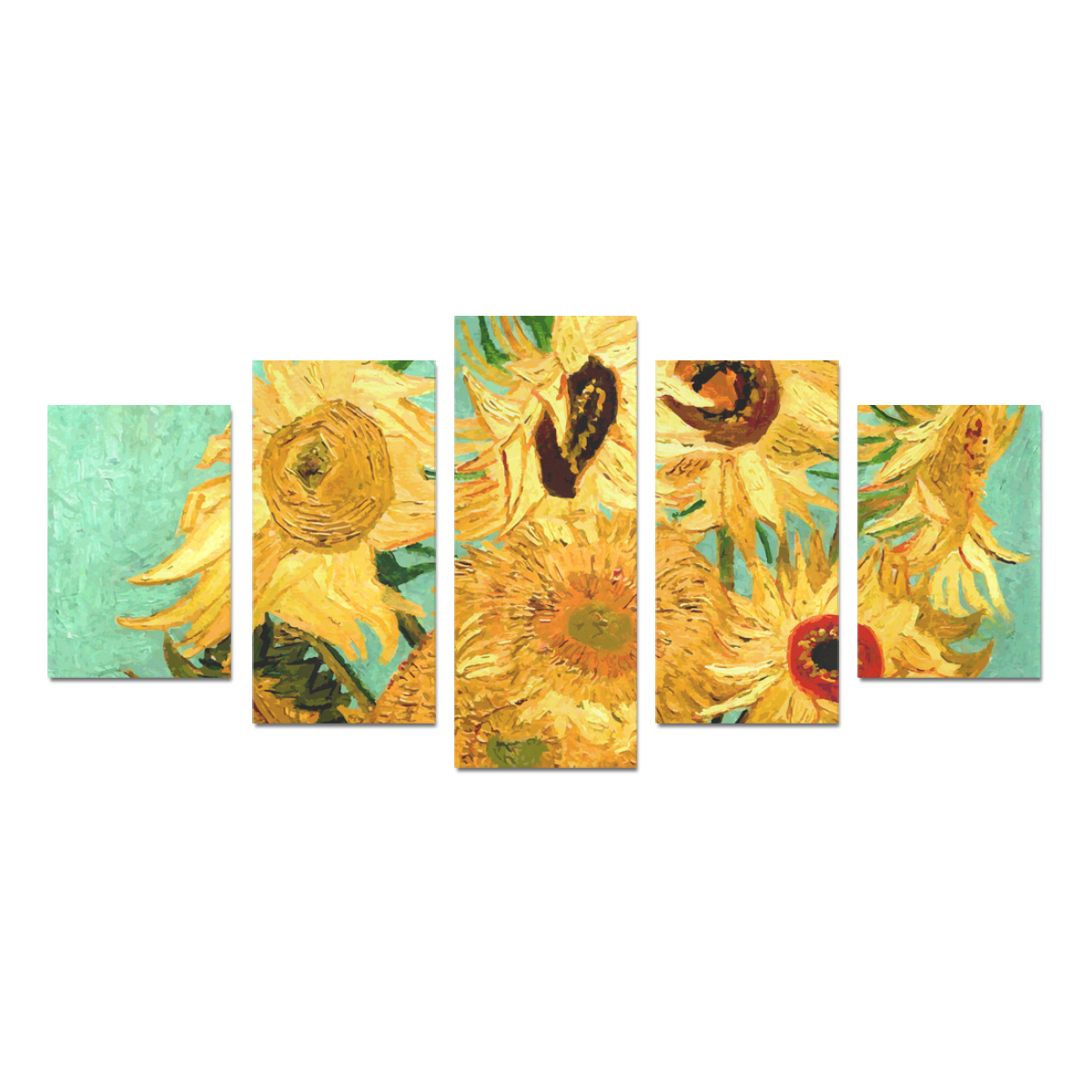 Van Gogh Sunflowers Canvas Print Sets D (No Frame)