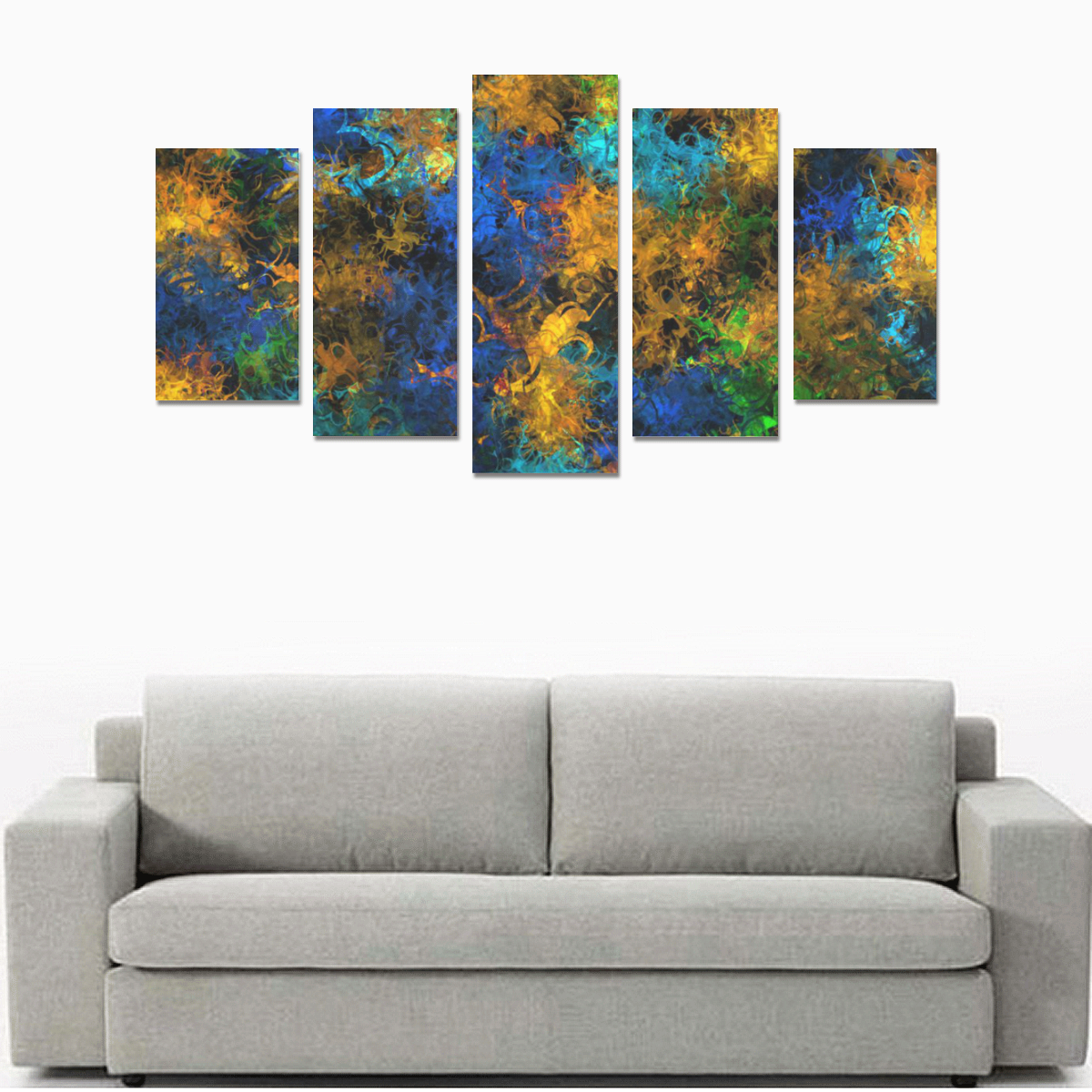squiggly abstract C by JamColors Canvas Print Sets A (No Frame)