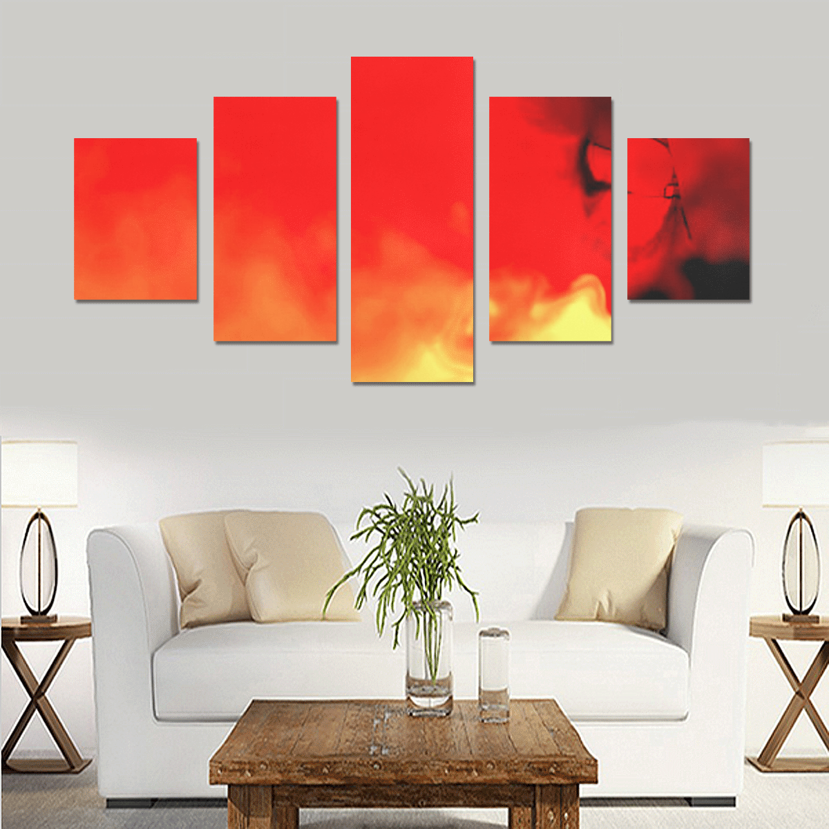 Abstract Fate, fire Canvas Print Sets B (No Frame)