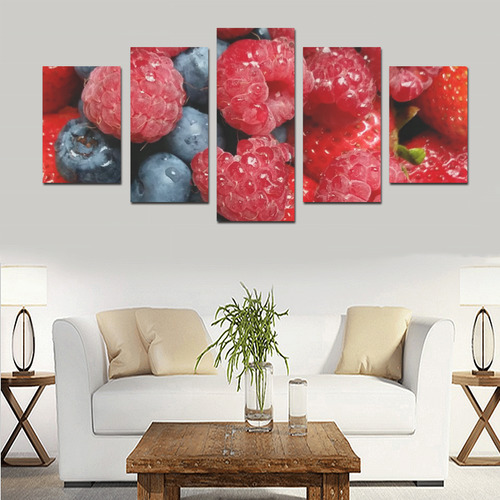 Red Berry Mix Canvas Print Sets D (No Frame)