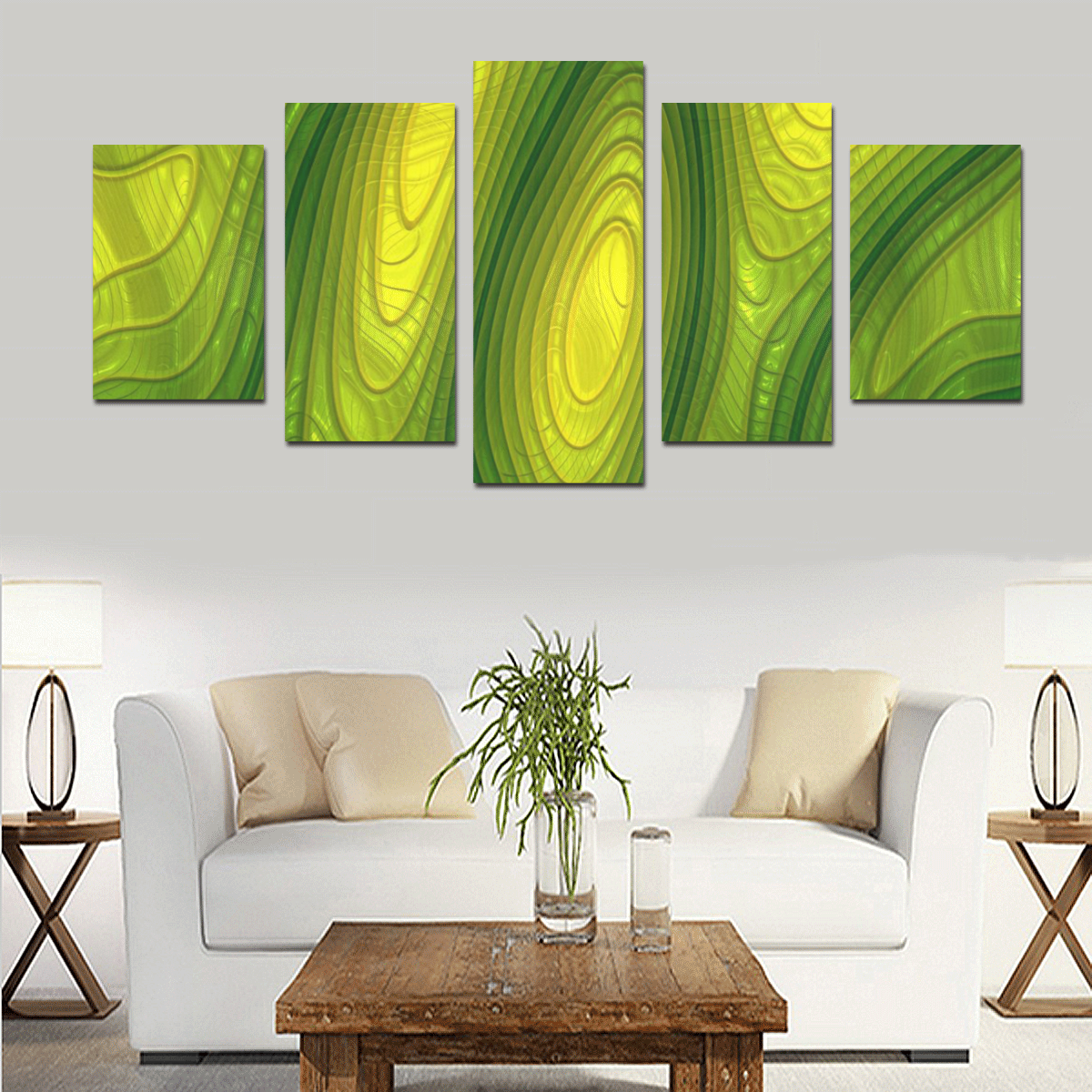 glossy 3D abstract 02 by JamColors Canvas Print Sets D (No Frame)