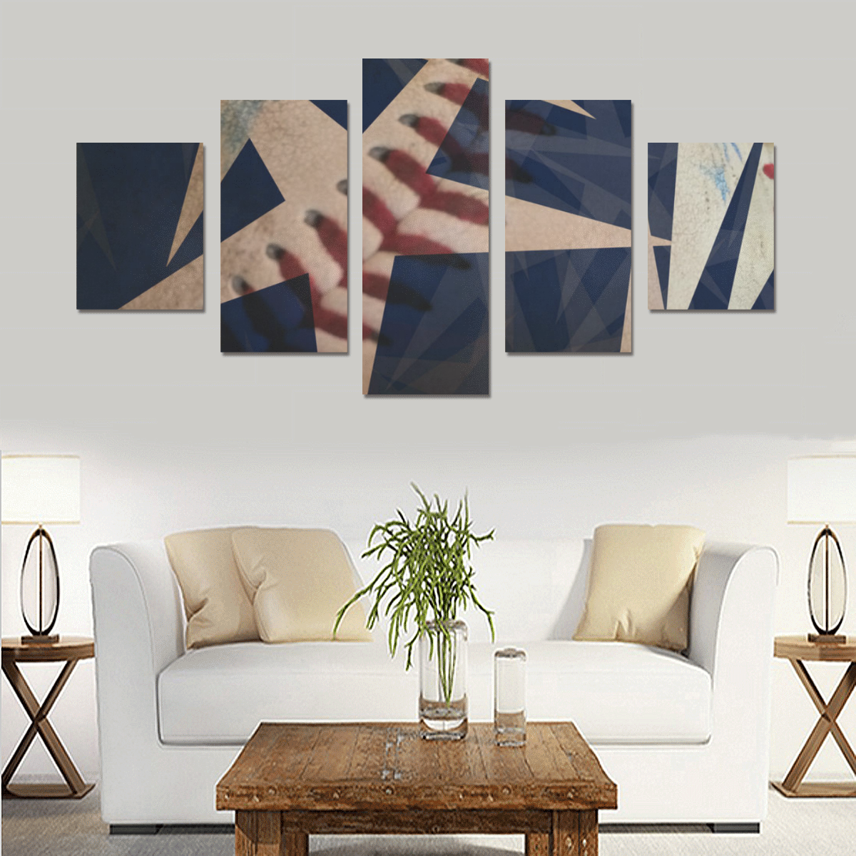 As American as....... Canvas Print Sets B (No Frame)