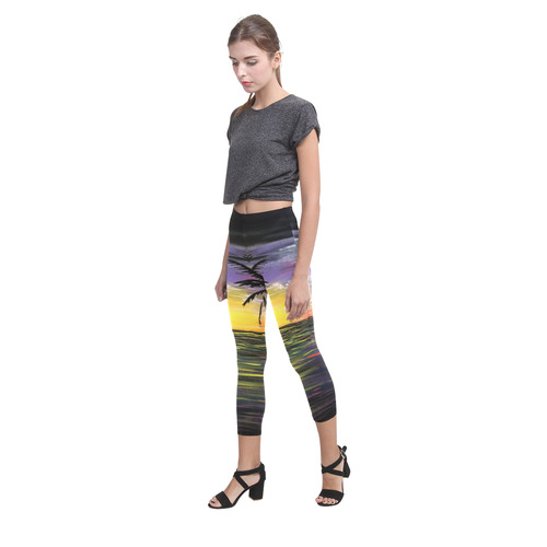 Sunset Sea Capri Legging (Model L02)