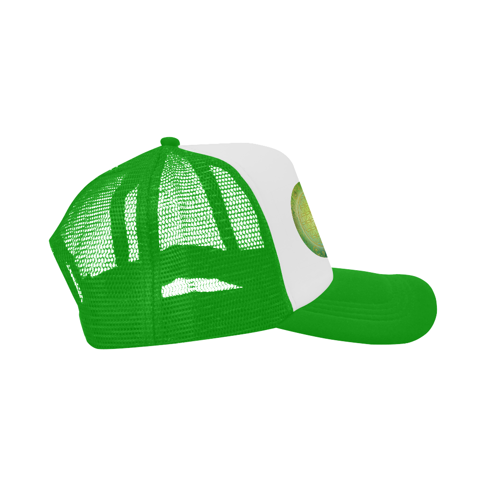 Symbol FLOWER OF LIFE vintage gold green Trucker Hat