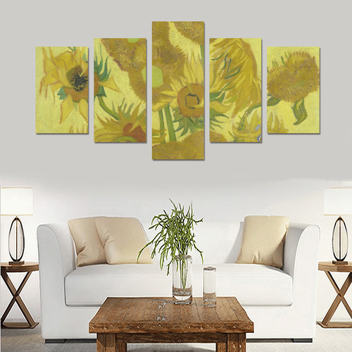 Van Gogh Sunflowers Floral Fine Art Canvas Print Sets C (No Frame)
