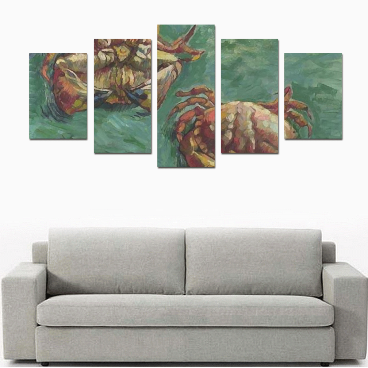 Van Gogh Two Crabs Nature Morte Fine Art Canvas Print Sets D (No Frame)
