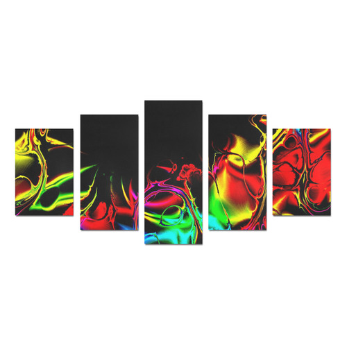 Abstract glowing 03 Canvas Print Sets D (No Frame)