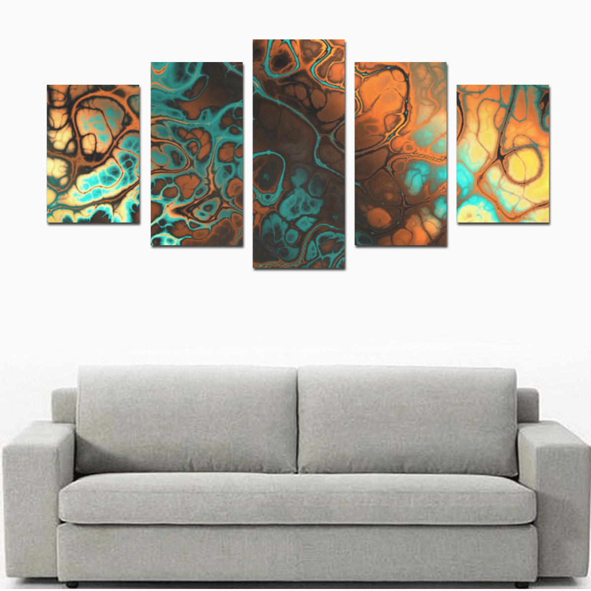 awesome fractal 35F by JamColors Canvas Print Sets D (No Frame)
