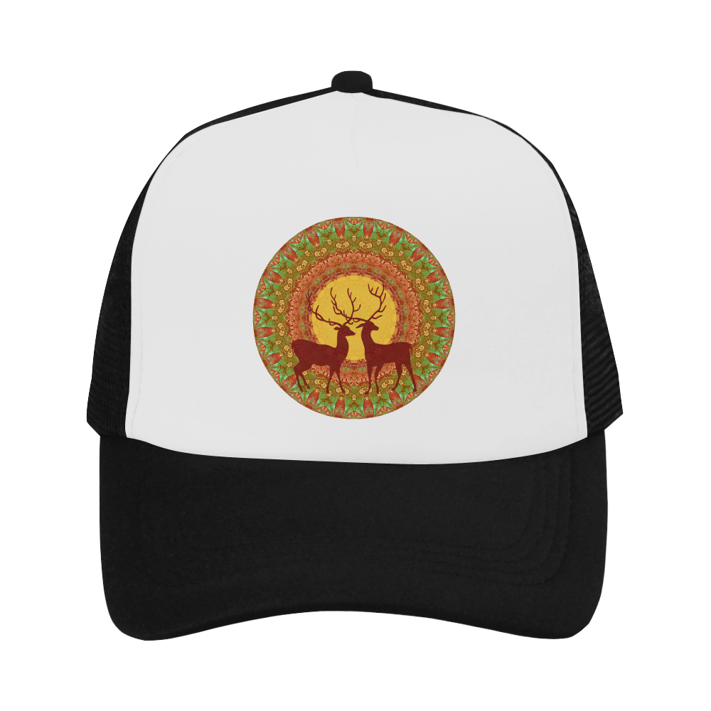 Mandala YOUNG DEERS with Full Moon Trucker Hat