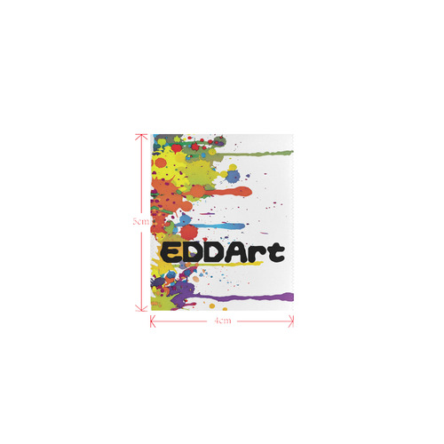 Crazy multicolored running SPLASHES EDDArt Logo for Men&Kids Clothes (4cm X 5cm)