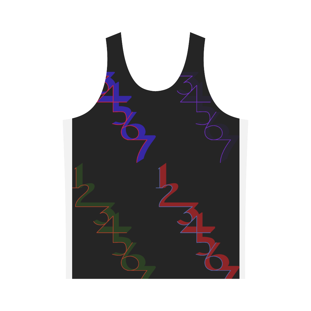 Men's NUMBERS Collection 1234567 Tank Top All Over Print Tank Top for Men (Model T43)