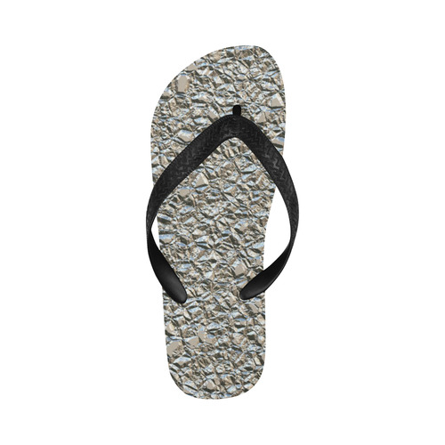 jagged stone silver by JamColors Flip Flops for Men/Women (Model 040)