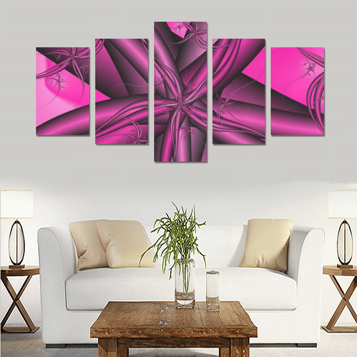 pink starfish Canvas Print Sets C (No Frame)