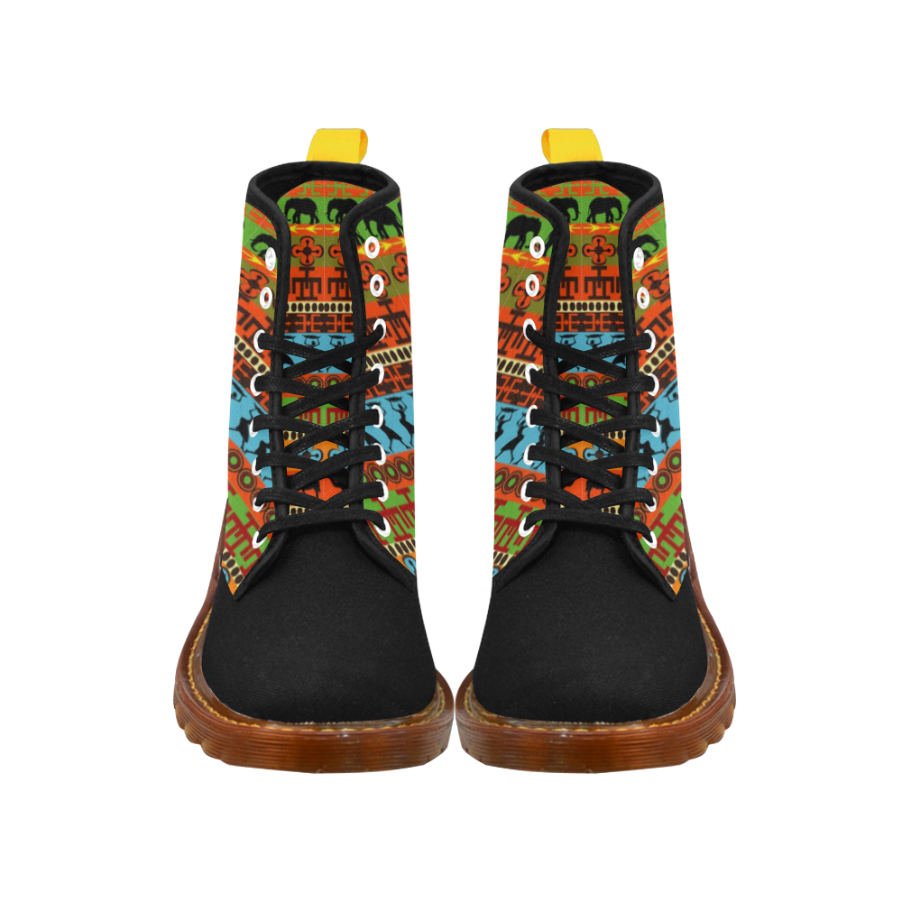 African Print 5 Martin Boots For Women Model 1203H