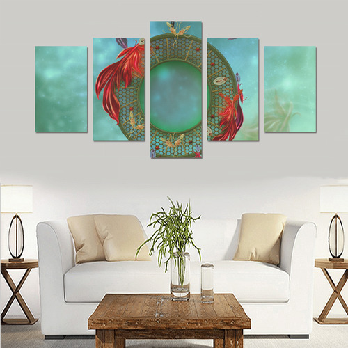 Wonderful dreamcatcher with feather Canvas Print Sets C (No Frame)