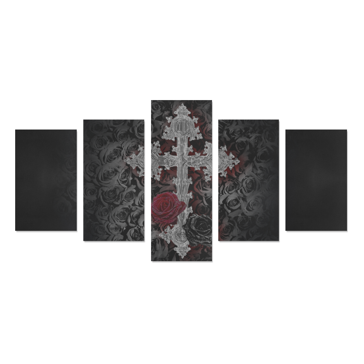 Gothic Cross Canvas Print Sets C (No Frame)