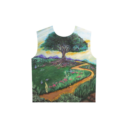 Tree Of Imagination All Over Print Sleeveless Hoodie for Women (Model H15)