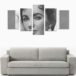 Great Actress Elizabeth Taylor Canvas Print Sets C (No Frame)