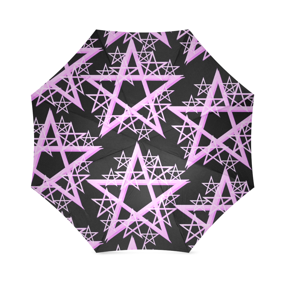 Purple Pentacle Umbrella Foldable Umbrella (Model U01)
