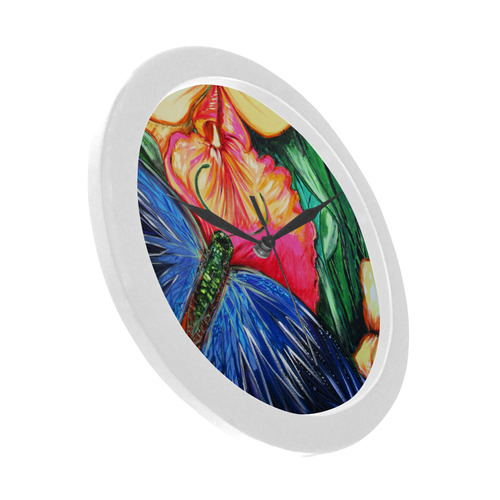 Butterfly Life Circular Plastic Wall clock