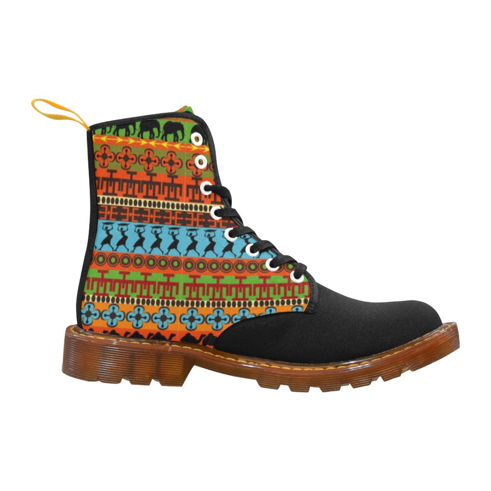 African Print 5 Martin Boots For Women Model 1203H