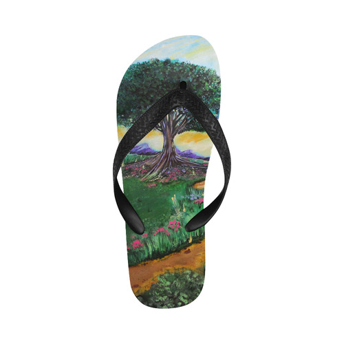 Tree Of Imagination Flip Flops for Men/Women (Model 040)