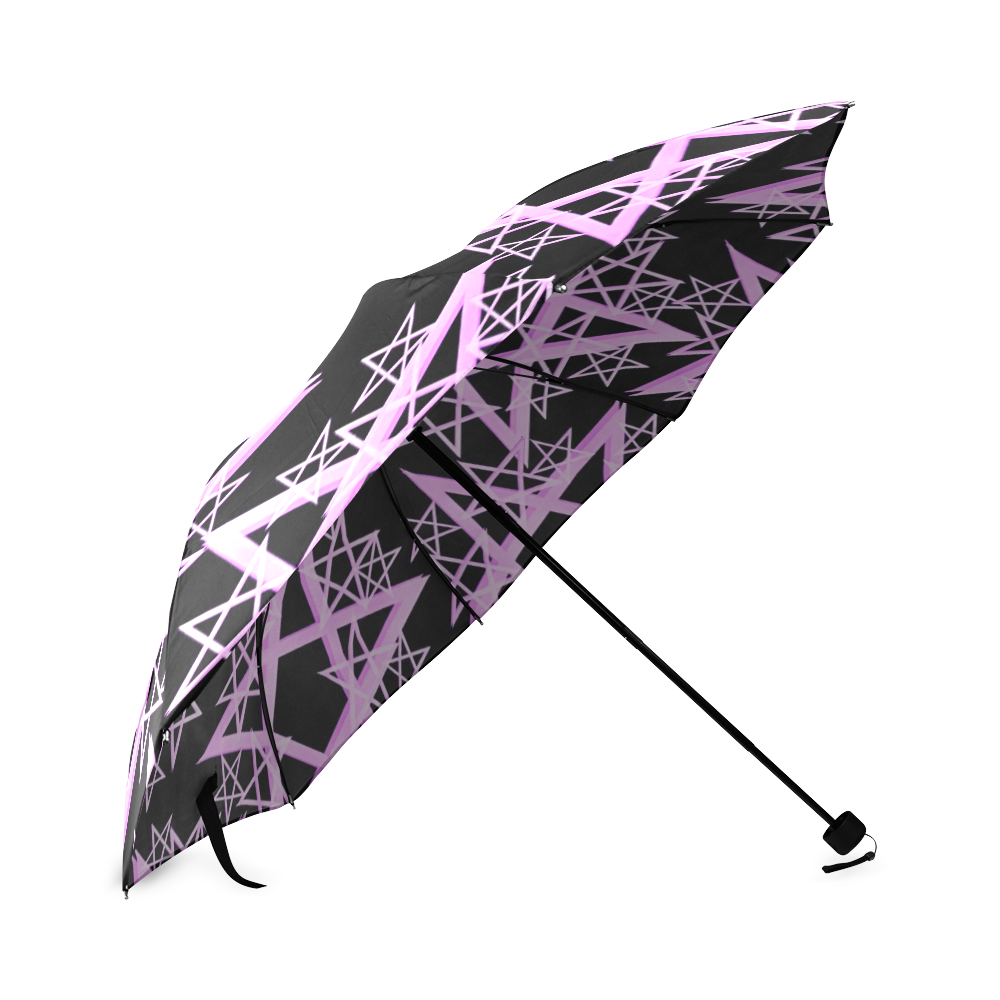 Purple Pentacle Umbrella Foldable Umbrella (Model U01)