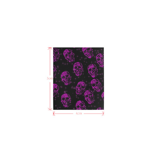 sparkling glitter skulls puprle by JamColors Logo for Men&Kids Clothes (4cm X 5cm)