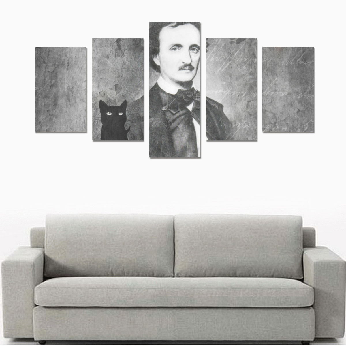 E.A. Poe - The Black Cat Canvas Print Sets C (No Frame)