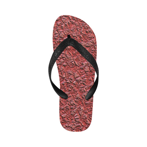 jagged stone red by JamColors Flip Flops for Men/Women (Model 040)